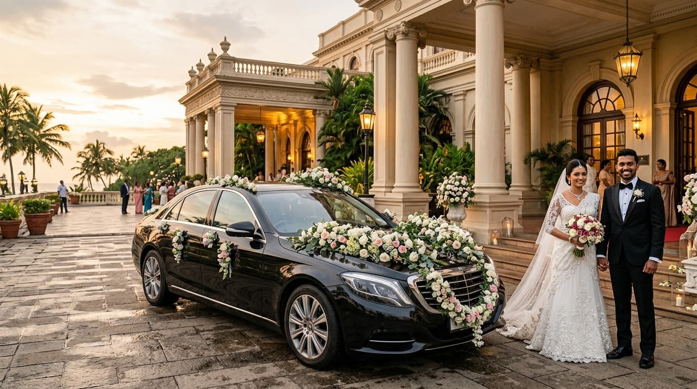 VIP Travels Wedding Car Rentals - Mercedes S-Class Wedding Car Sri Lanka